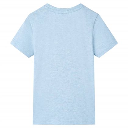 Детска тениска, мек син меланж, 104