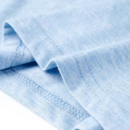 Детска тениска, мек син меланж, 128