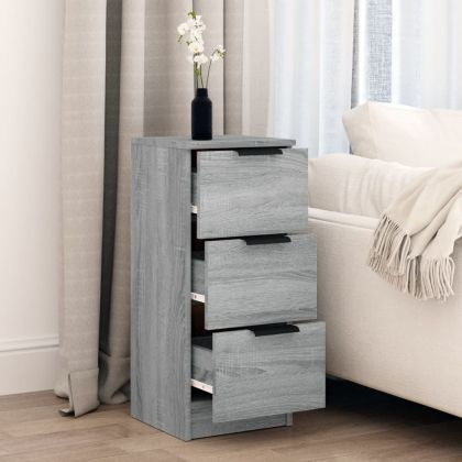 Сайдборд, сив сонома, 30x30x70 см, инженерно дърво