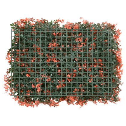  Изкуствена ограда от кленов лист 6 бр светлочервено 40x60 см