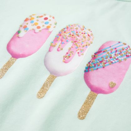 Детска тениска, светла мента, 140