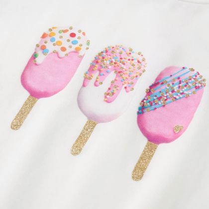 Детска тениска, екрю, 116