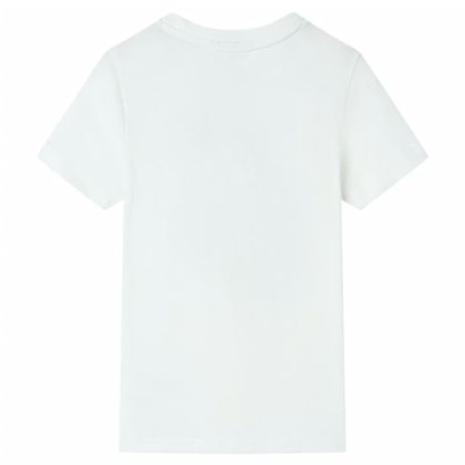 Детска тениска с къс ръкав, екрю, 104