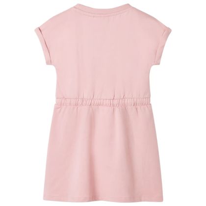Детска рокля с връв, светлорозова, 128