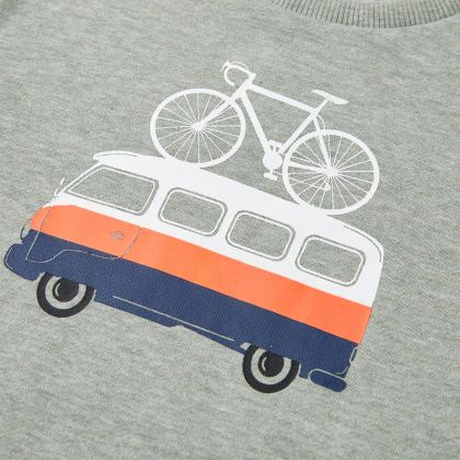 Детски суитшърт, светло каки меланж, 92