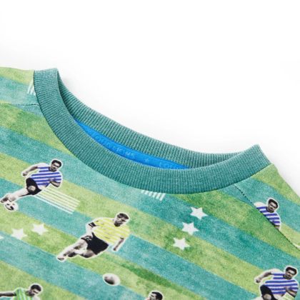 Детски суитшърт, светлозелен меланж, 116