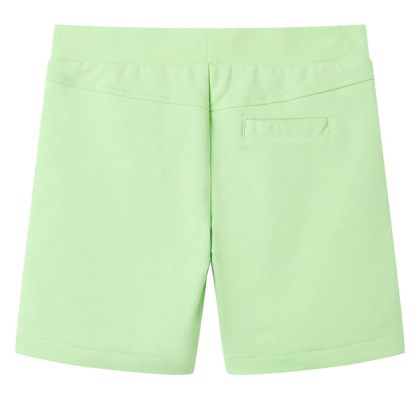 Детски къси панталони, флуоресцентно зелено, 104