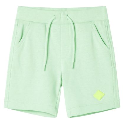 Детски къси панталони с връв, яркозелени, 104