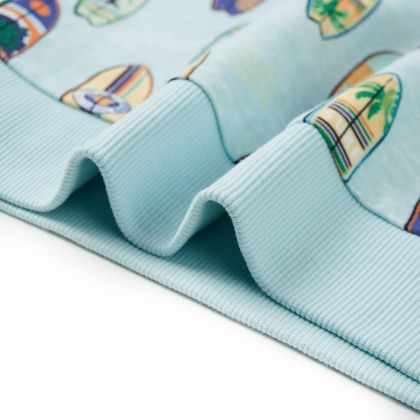 Детски суитшърт, мек син меланж, 104