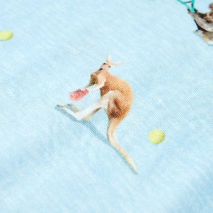 Детска тениска, светлосин меланж, 140