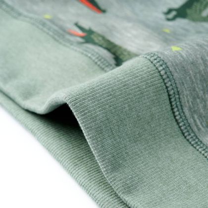 Детски суитшърт, светло каки меланж, 116