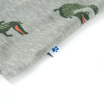 Детска риза, светло каки меланж, 104