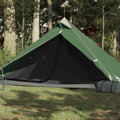 Къмпинг палатка типи, 1-местна, зелена, водоустойчива