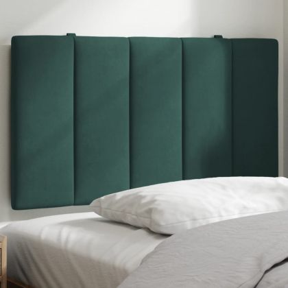 Мека табла за легло, тъмнозелена, 80 см, кадифе