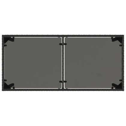 Градински трапезен комплект възглавници 5 части черен полиратан