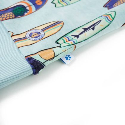 Детски суитшърт, мек син меланж, 140