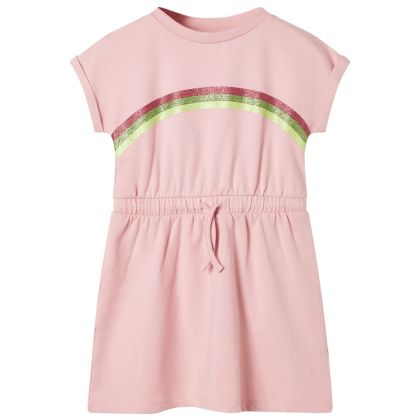 Детска рокля с връв, светлорозова, 116