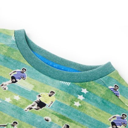 Детски суитшърт, светлозелен меланж, 128