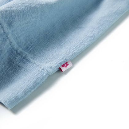 Детска рокля с волани, нежно синьо, 140