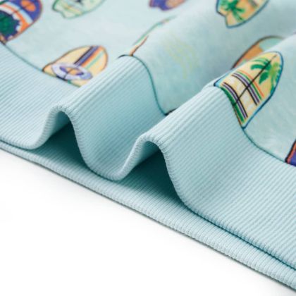 Детски суитшърт, мек син меланж, 116