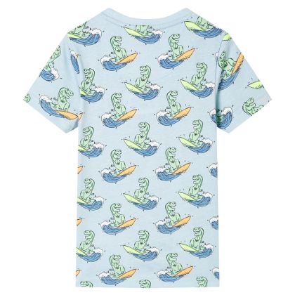 Детска пижама с къс ръкав, светлосиня, 116