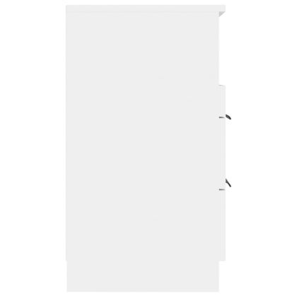 Нощно шкафче, бяло, инженерно дърво