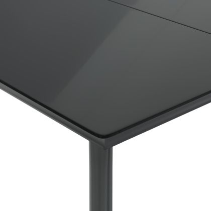 Градински трапезен комплект 3 части с възглавници сив полиратан