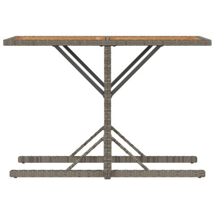 Бистро комплект с възглавници 3 части сив полиратан