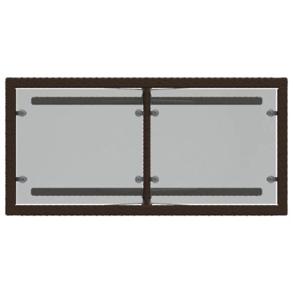 Бистро комплект с възглавници 3 части кафяв полиратан