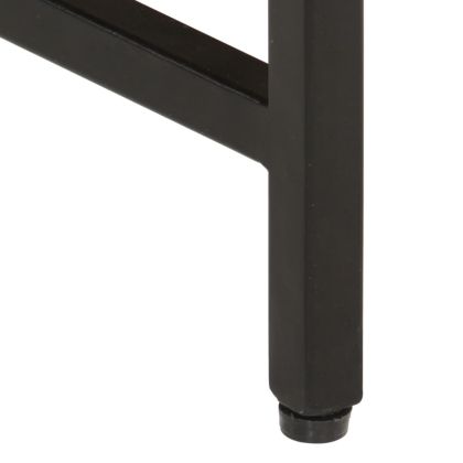 Стифиращи маси за кафе, 3 бр, дърво груб манго масив и желязо