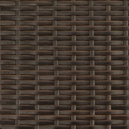 Шезлонг с възглавници, кафяв, полиратан