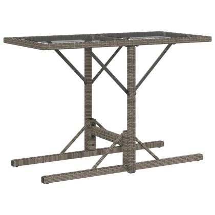 Бистро комплект с възглавници 3 части сив полиратан