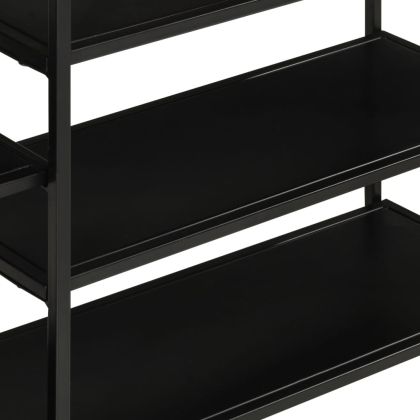 Конзолна маса, 110x30x75 cм, мангово дърво масив и желязо