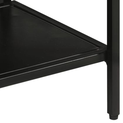 Конзолна маса, 110x30x75 cм, мангово дърво масив и желязо