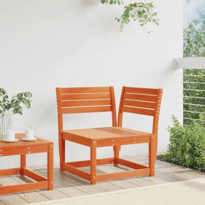 Градински ъглов диван, восъчнокафяв, 73x73x78 см, бор масив