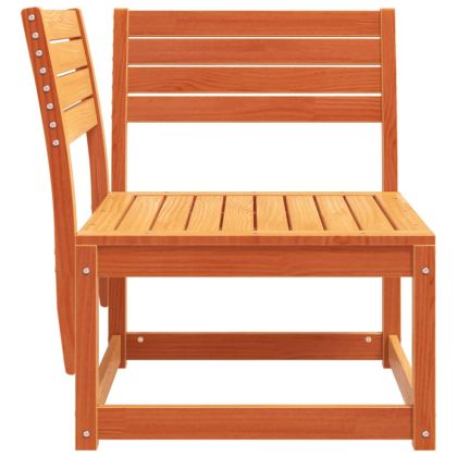 Градински ъглов диван, восъчнокафяв, 73x73x78 см, бор масив