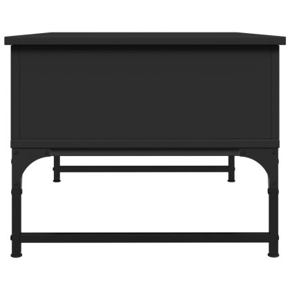 Кафе маса, черна, 70x50x40 см, инженерно дърво и метал