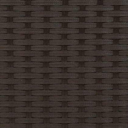 2-местен градински диван със сенник и табуретки черен полиратан