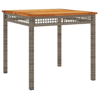 Градински трапезен комплект 5 части с възглавници сив полиратан