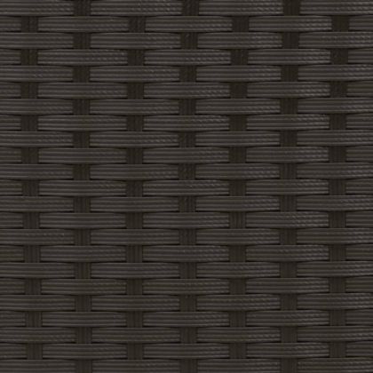 Шезлонг с възглавници, черен, полиратан