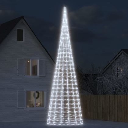 Коледна елха стрингове за пилон 3000 LED студено бяло 800 см