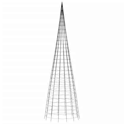 Коледна елха стрингове за пилон 3000 LED студено бяло 800 см