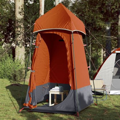 Палатка за тоалетна, сива и оранжева, водоустойчива