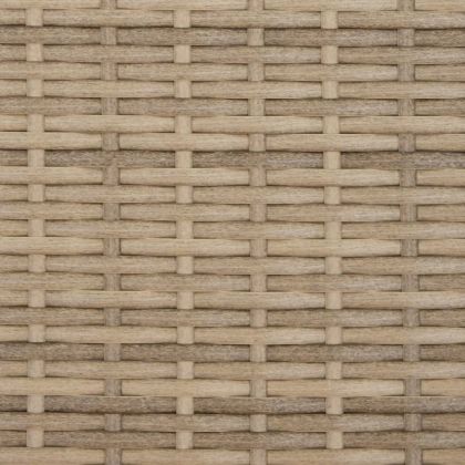 2-местен градински диван със сенник и табуретки бежов полиратан