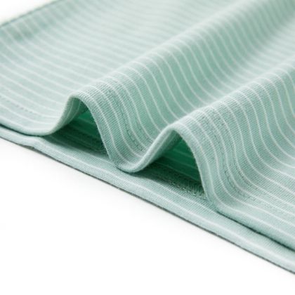 Детска тениска с ивици, светла мента, 116