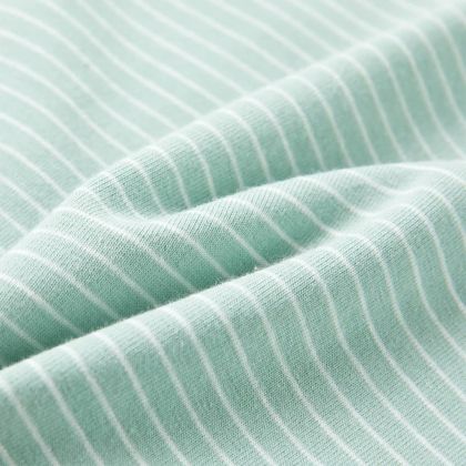 Детска тениска с ивици, светла мента, 140