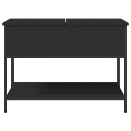 Кафе маса, черна, 70x50x50 см, инженерно дърво и метал