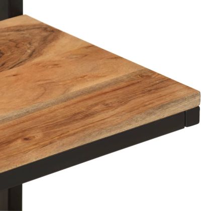 Рафт за стена, 40x30x50 см, акациево дърво масив и желязо