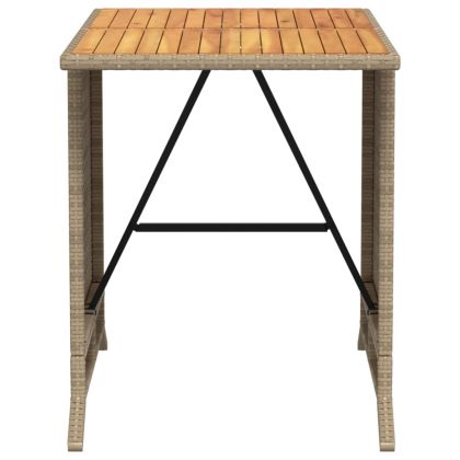 Бистро комплект с възглавници 3 части бежов полиратан