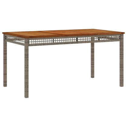 Градински трапезен комплект 3 части с възглавници сив полиратан